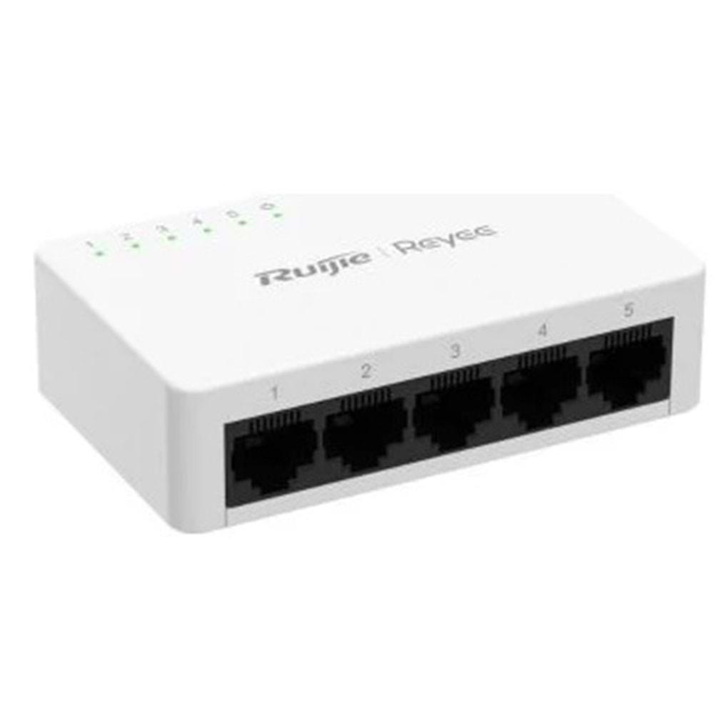 Ruijie Reyee RG-ES05F 5-Port 10/100 Mbps Tak Çalıştır Plastik Kasa Switch