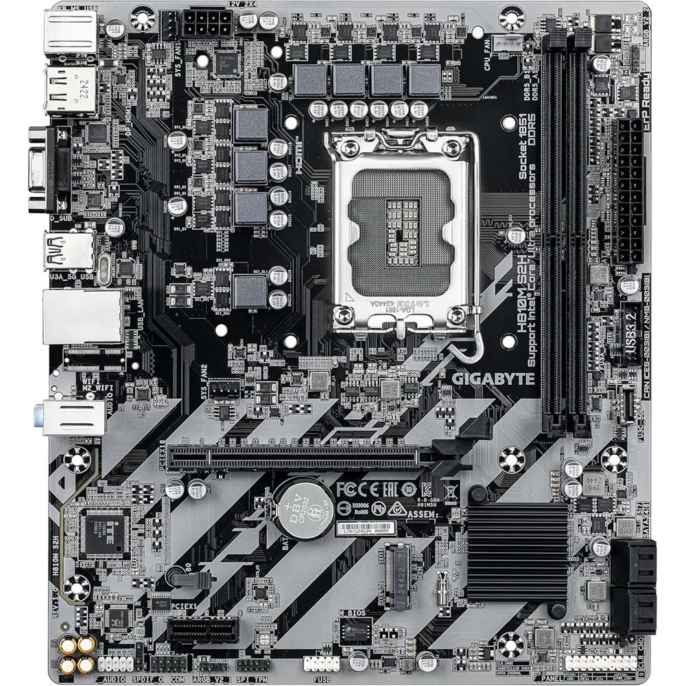 Gigabyte H810M S2H D5 1851P Vga Hdmi Dp Usb3.2