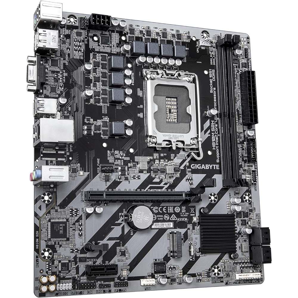 Gigabyte H810M S2H D5 1851P Vga Hdmi Dp Usb3.2