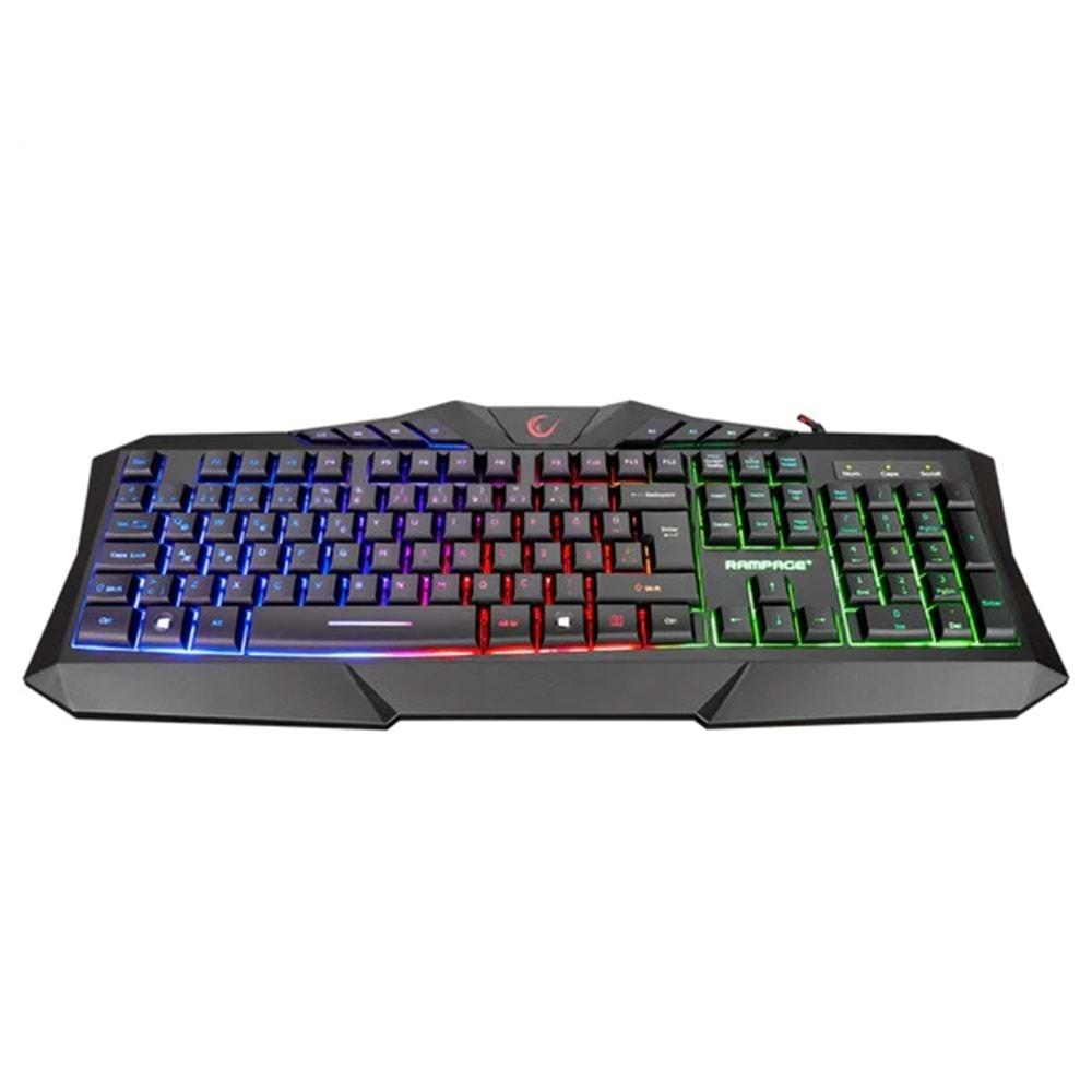 Rampage KM-404 ARGENTI Q Rainbow USB Gaming Combo Klavye+Kulaklık+Mouse+Mousepad