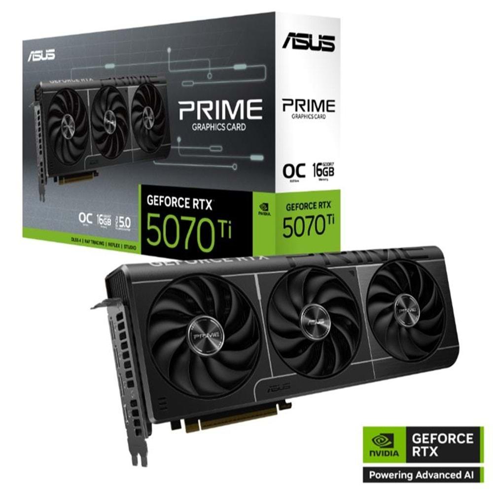 Asus GEFORCE PRIME-RTX5070TI-O16G 16GB GDDR7 256BIT 1XHDMI 3XDP Ekran Kartı