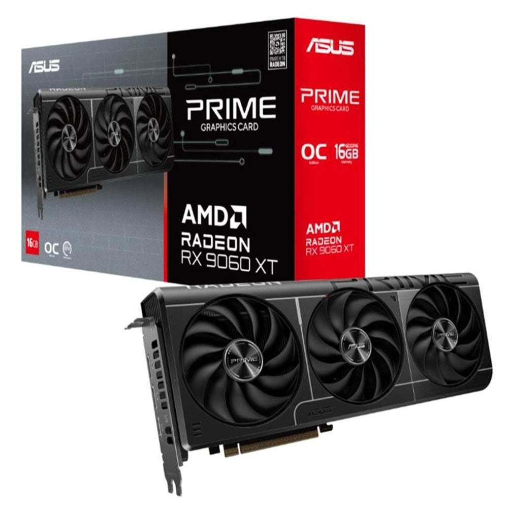 Asus GEFORCE PRIME-RX9060XT-O16G 16GB GDDR6 128BIT 1XHDMI 2XDP Ekran Kartı