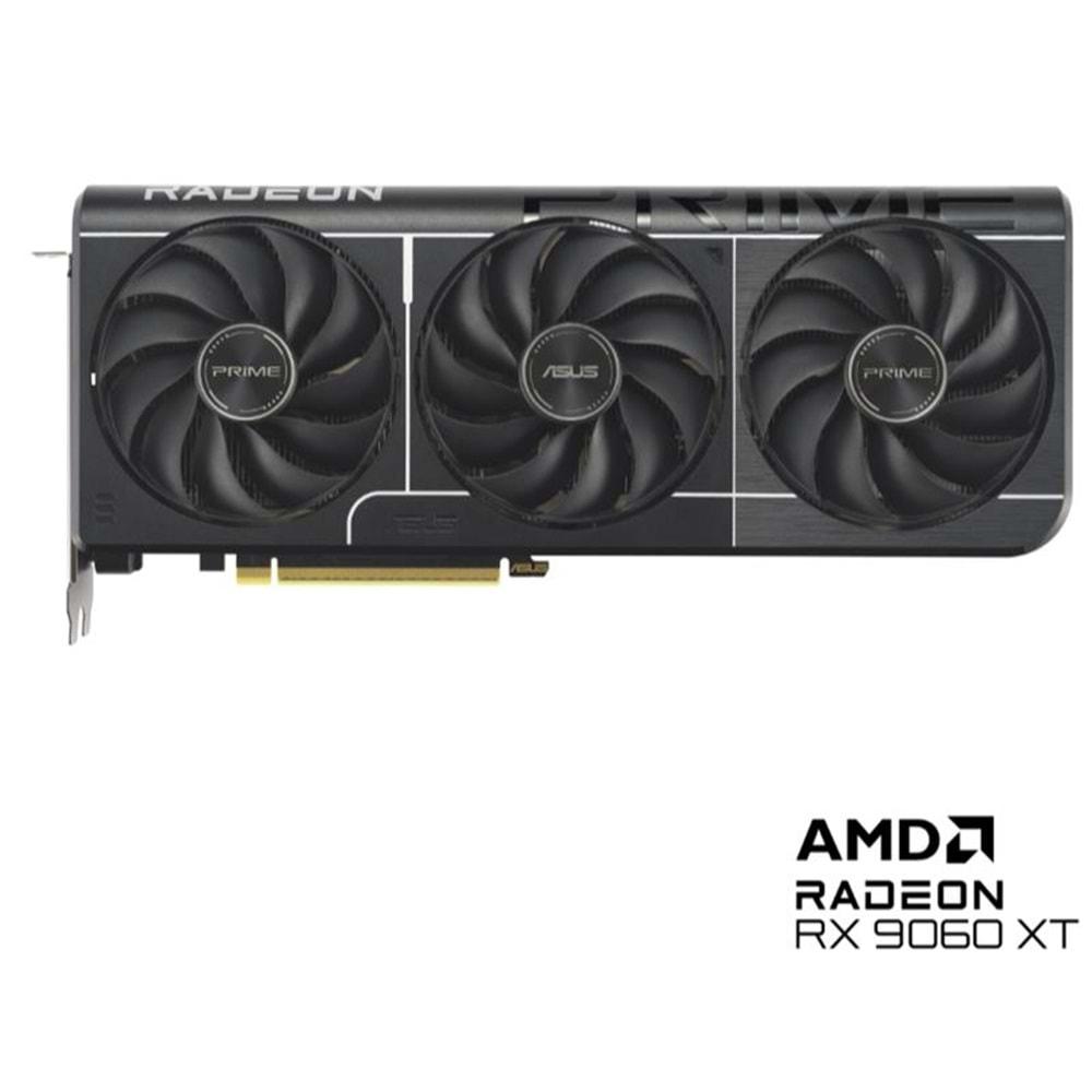 Asus GEFORCE PRIME-RX9060XT-O16G 16GB GDDR6 128BIT 1XHDMI 2XDP Ekran Kartı
