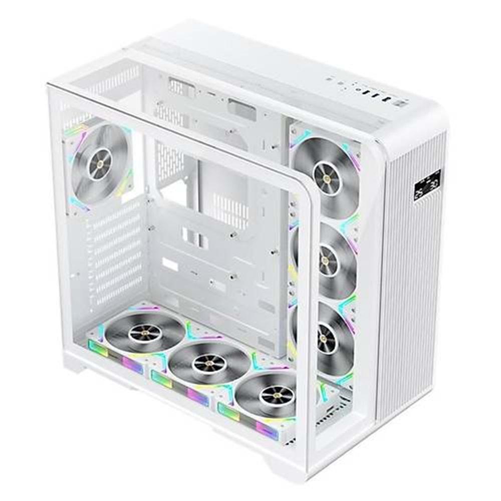 1st Player RT7 Beyaz DIGITAL 850W 80+ Gold Full Modüler 4X12CM ARGB 3 Taraflı Temperli Cam USB 3.0 - TYPE C ATX Kasa