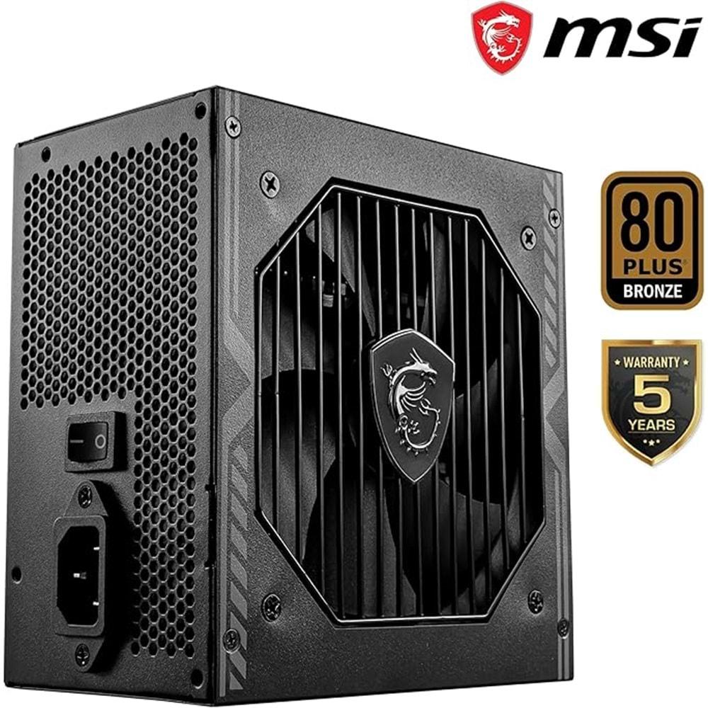 MSI MAG A650BNL WHITE 650W 120MM FAN 80+ Bronze Power Supply