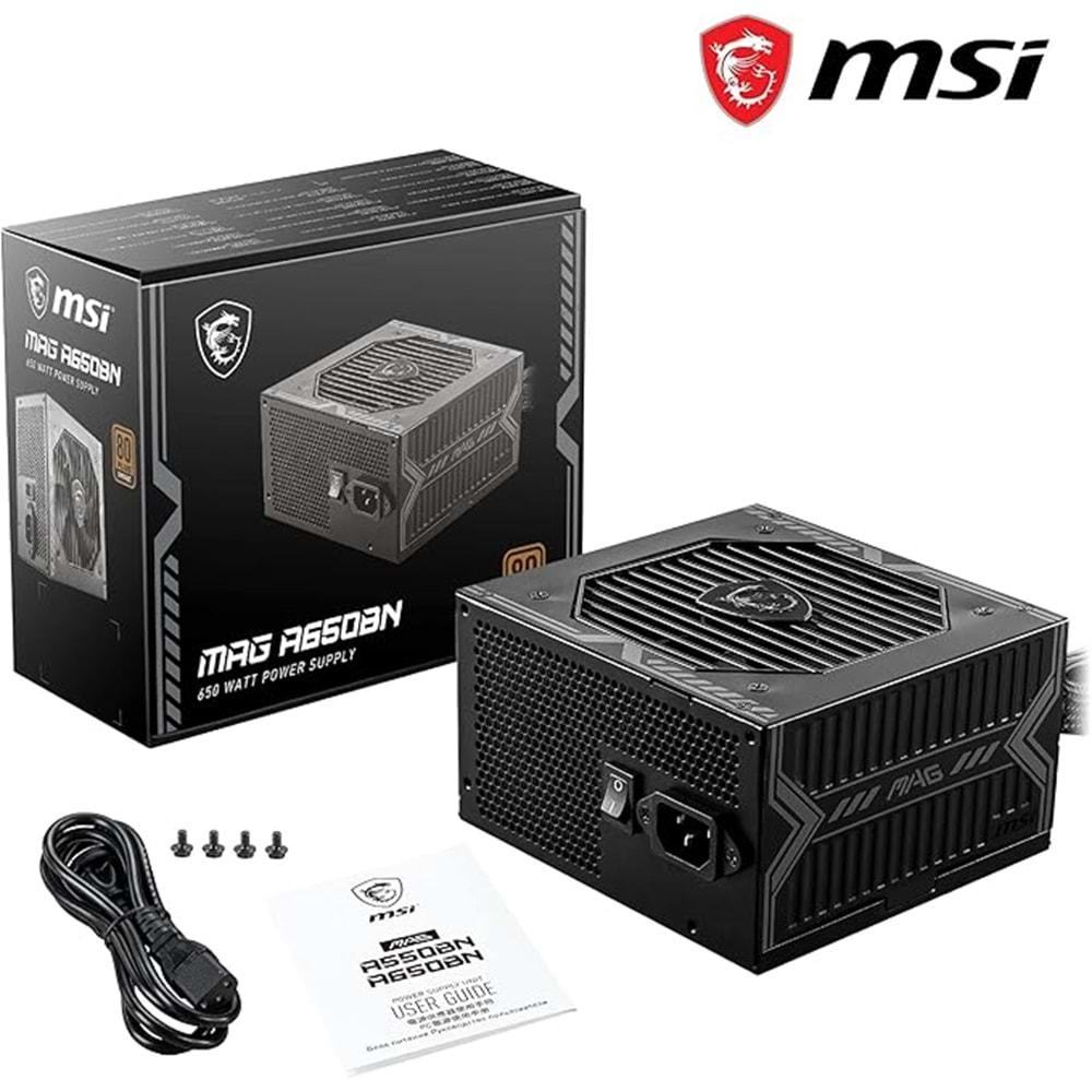 MSI MAG A650BNL WHITE 650W 120MM FAN 80+ Bronze Power Supply