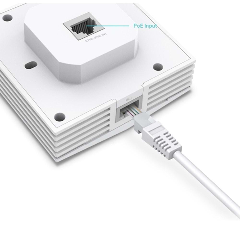 TP-Link Omada EAP650-WALL AX3000 Dual Band WIFI6 2XGBIT RJ45 Port 574MBPS/2.4GHZ/2402MBPS/5GHZ Access Point (Adaptörsüz)