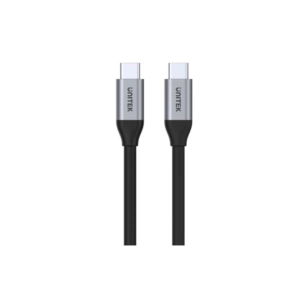 UNITEK USB-C 3.2 Kablosu 2 Metre – 100W PD, 5Gbps, 4K@60Hz – C14091ABK