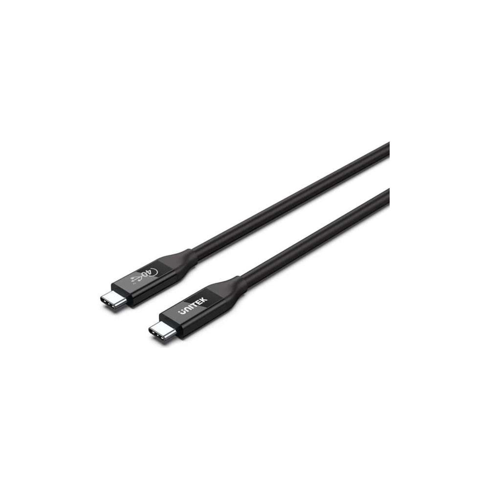 UNITEK USB4 Thunderbolt Kablosu 0.8 Metre – 40Gbps, 100W, 8K@60Hz – C14100BK-0.8M