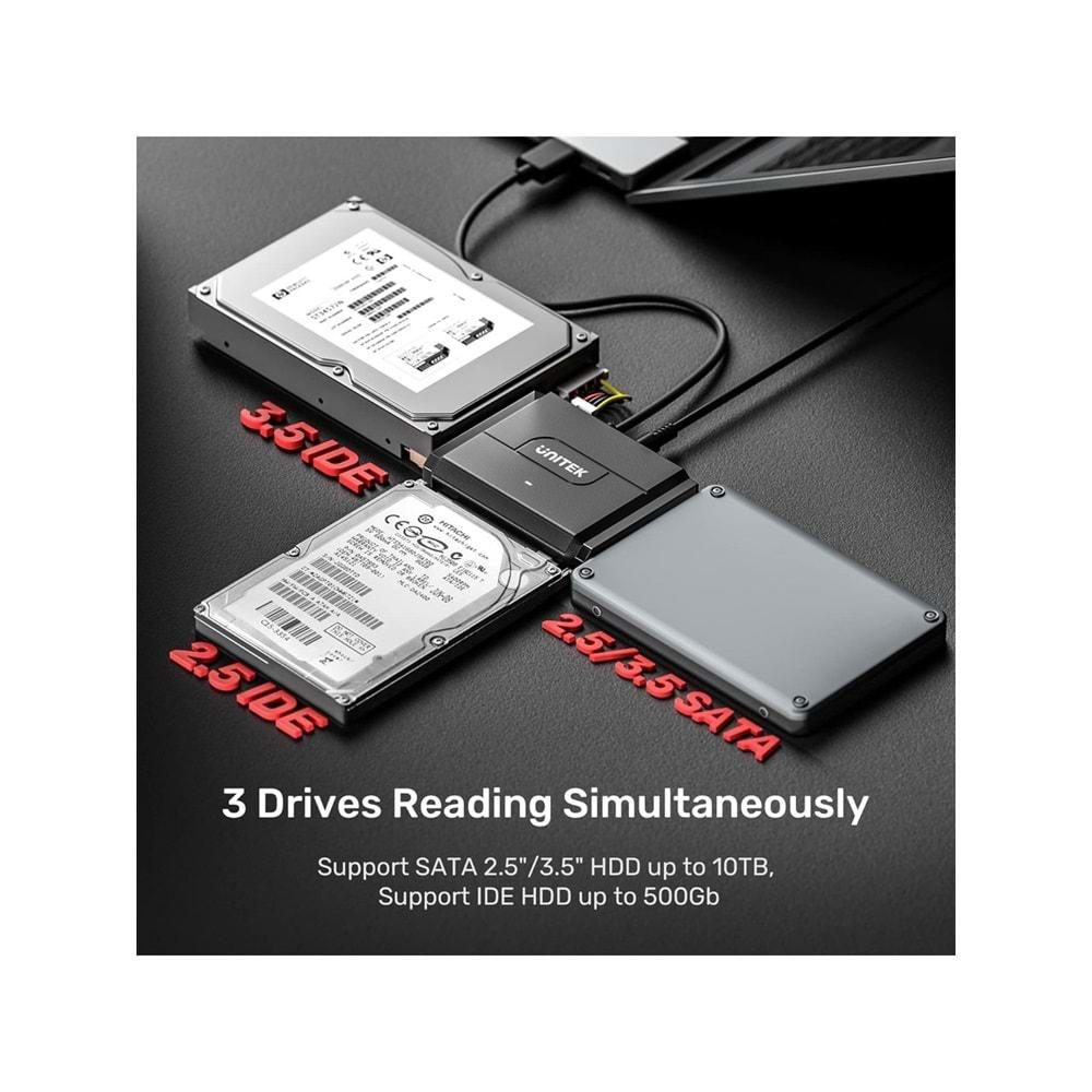 UNITEK USB 3.0 to IDE + SATA II Dönüştürücü – Y-3324