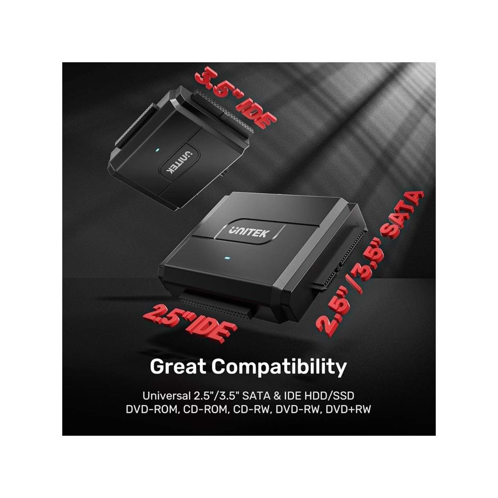 UNITEK USB 3.0 to IDE + SATA II Dönüştürücü – Y-3324