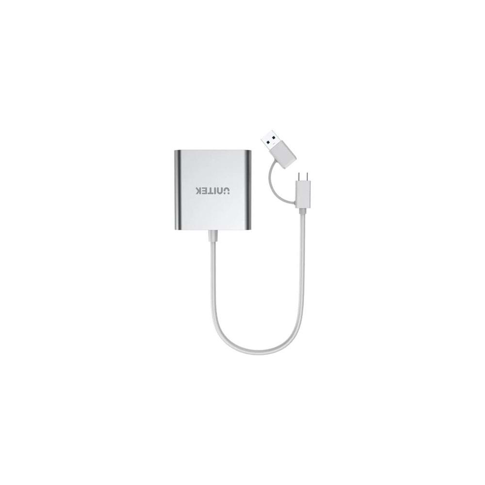 UNITEK USB-C/A to Hafıza Kart Okuyucu – SD/CF/Micro SD – 5Gbps – Y-9313D