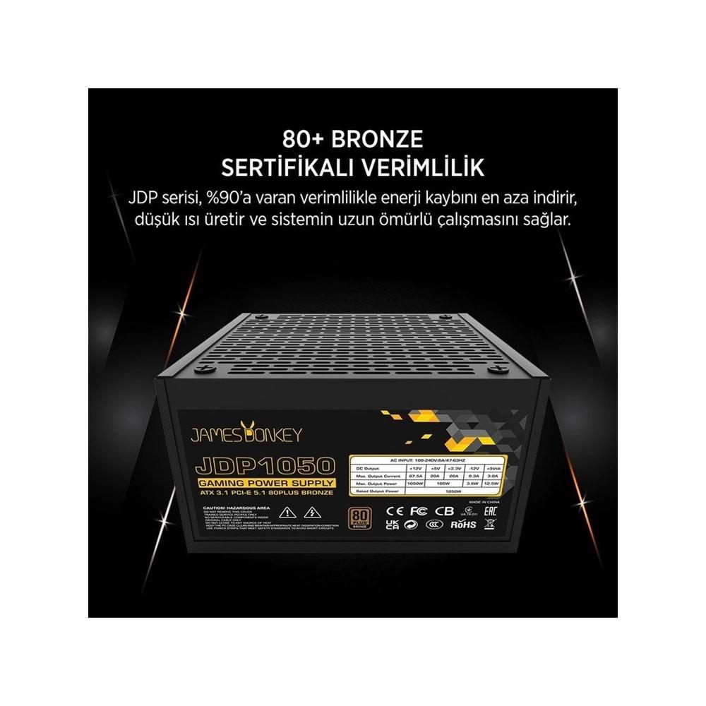 James Donkey JDP1050 APFC 12CM 80+ Bronze 1050W PSU