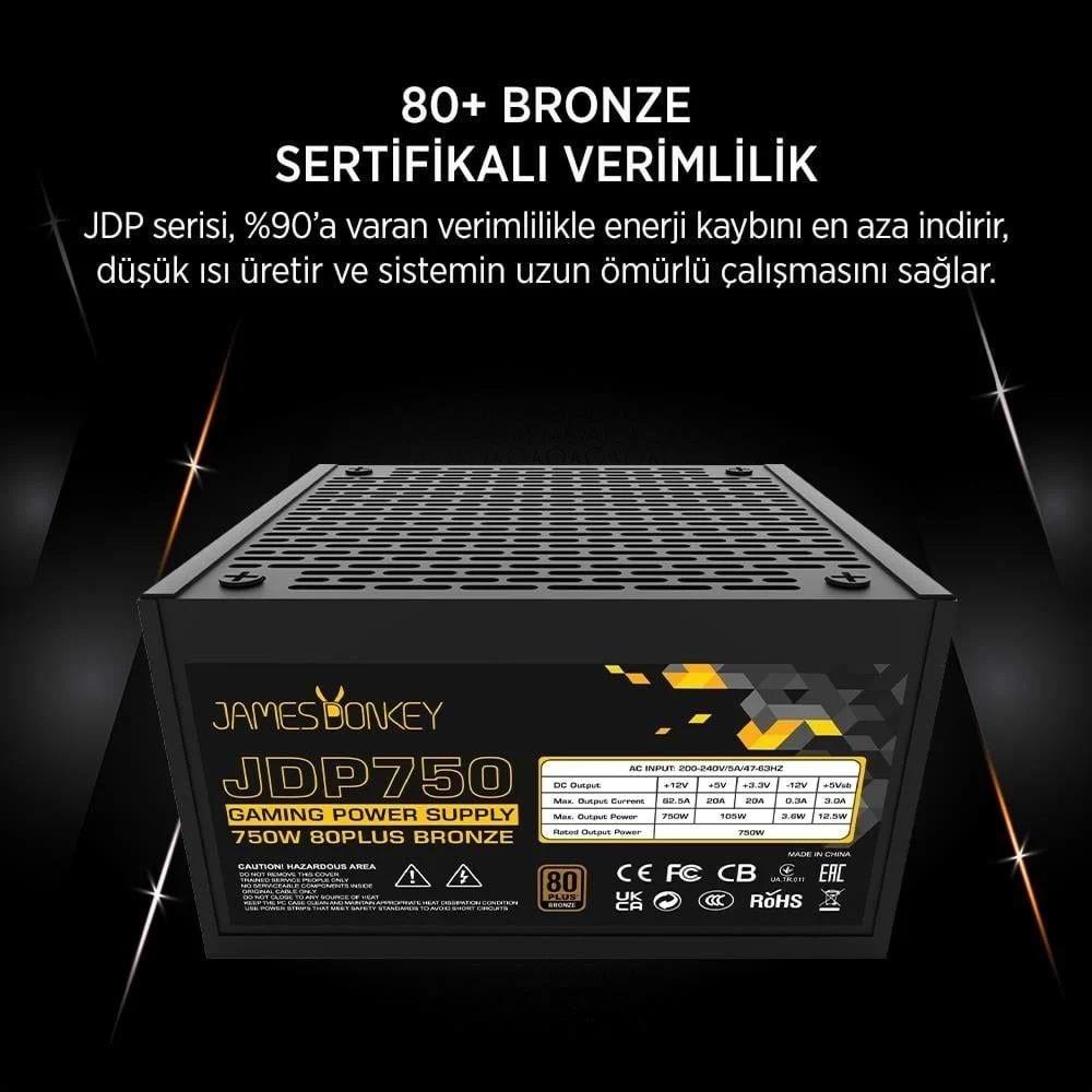 James Donkey JDP750 APFC 12CM 80+ Bronze 750W PSU