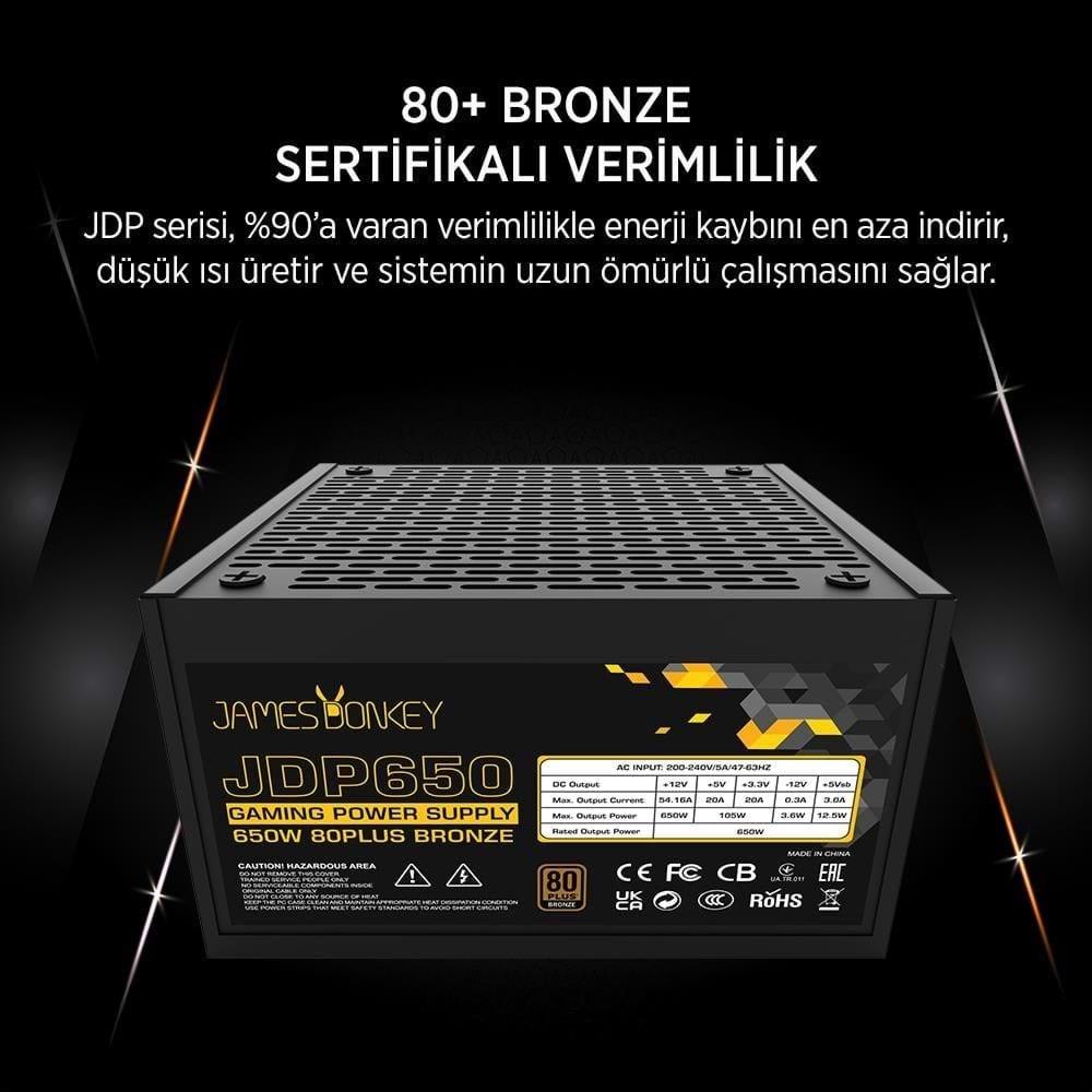 James Donkey JDP650 APFC 12CM 80+ Bronze 650W PSU