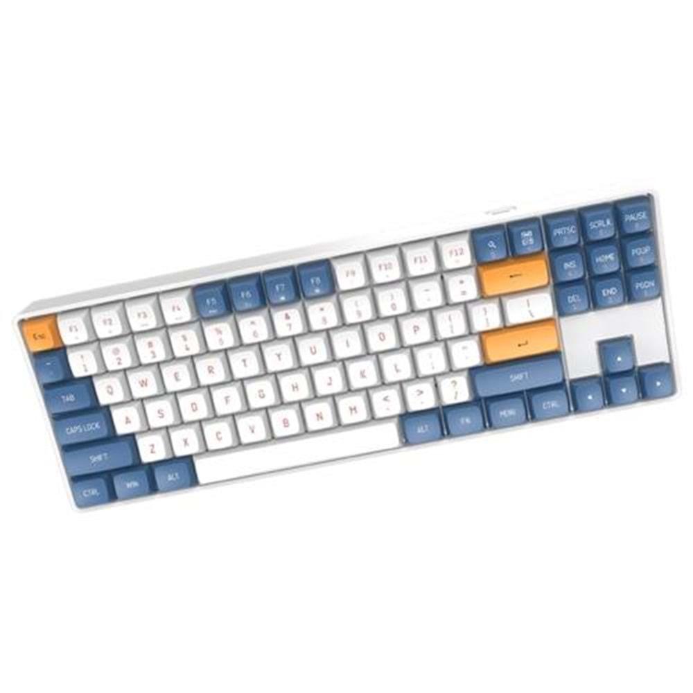 Aigo A87 Starry Blue Yellow Switch Mekanik Kablosuz Gaming Klavye (İngilizce)tch 89 Tuşlu 150cm USB-C 1200mA Pil