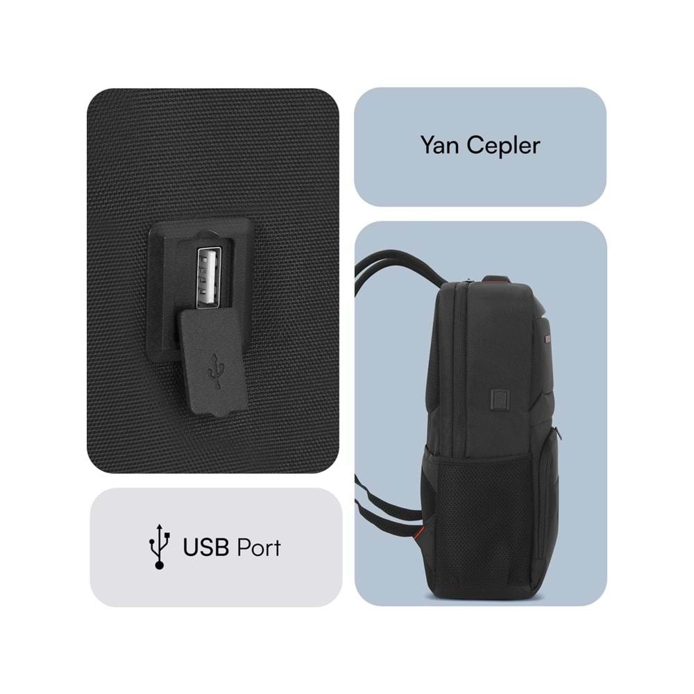 Mack MCC-804 14.1 Business X NB Sırt Çantası Siyah