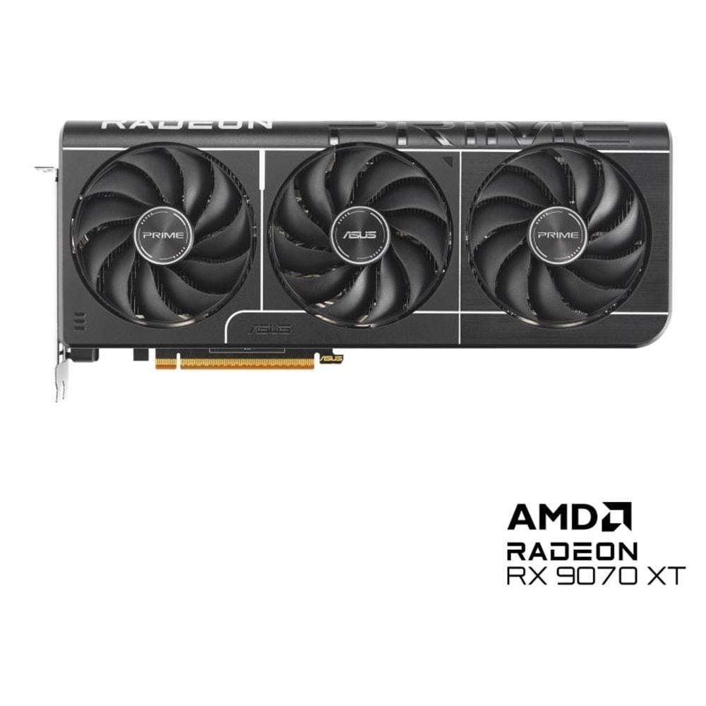 Asus PRIME-RX9070XT-O16G 16GB GDDR6 256Bit DP/HDMI PCI 5.0 Ekran Kartı