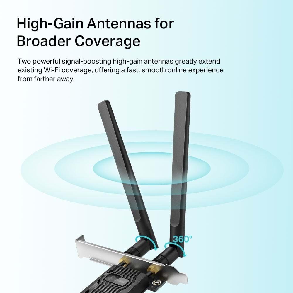 TP-Link ARCHER TX20E AX1800 WI-FI 6 Bluetooth 5.2 PCIE Adaptör