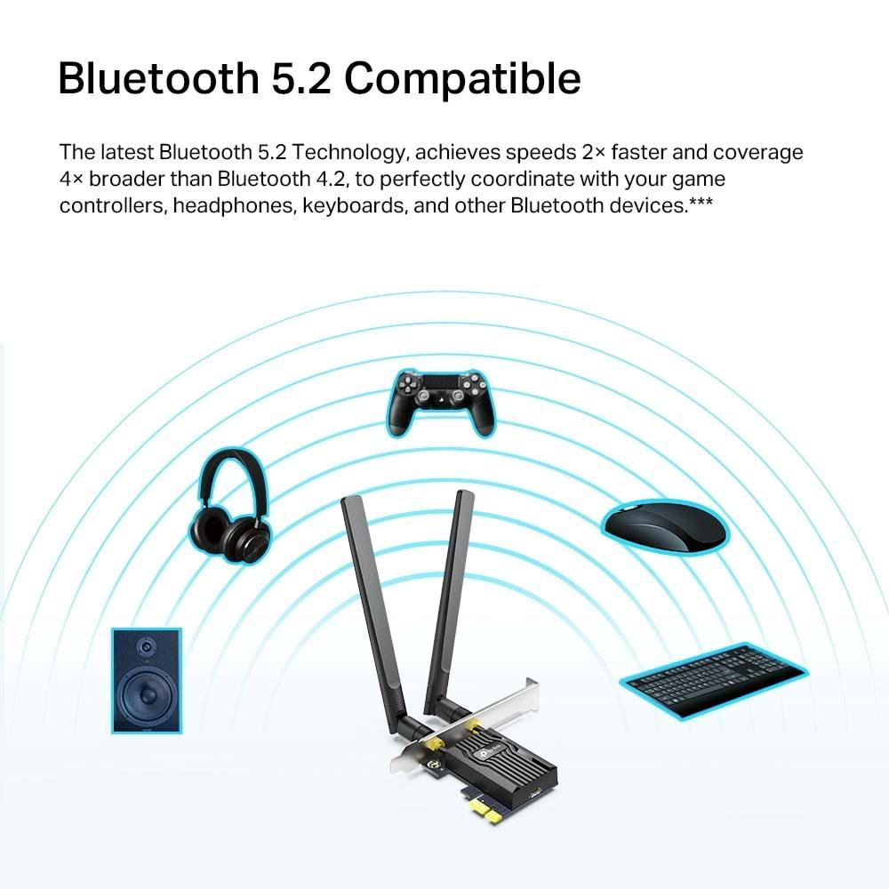 TP-Link ARCHER TX20E AX1800 WI-FI 6 Bluetooth 5.2 PCIE Adaptör