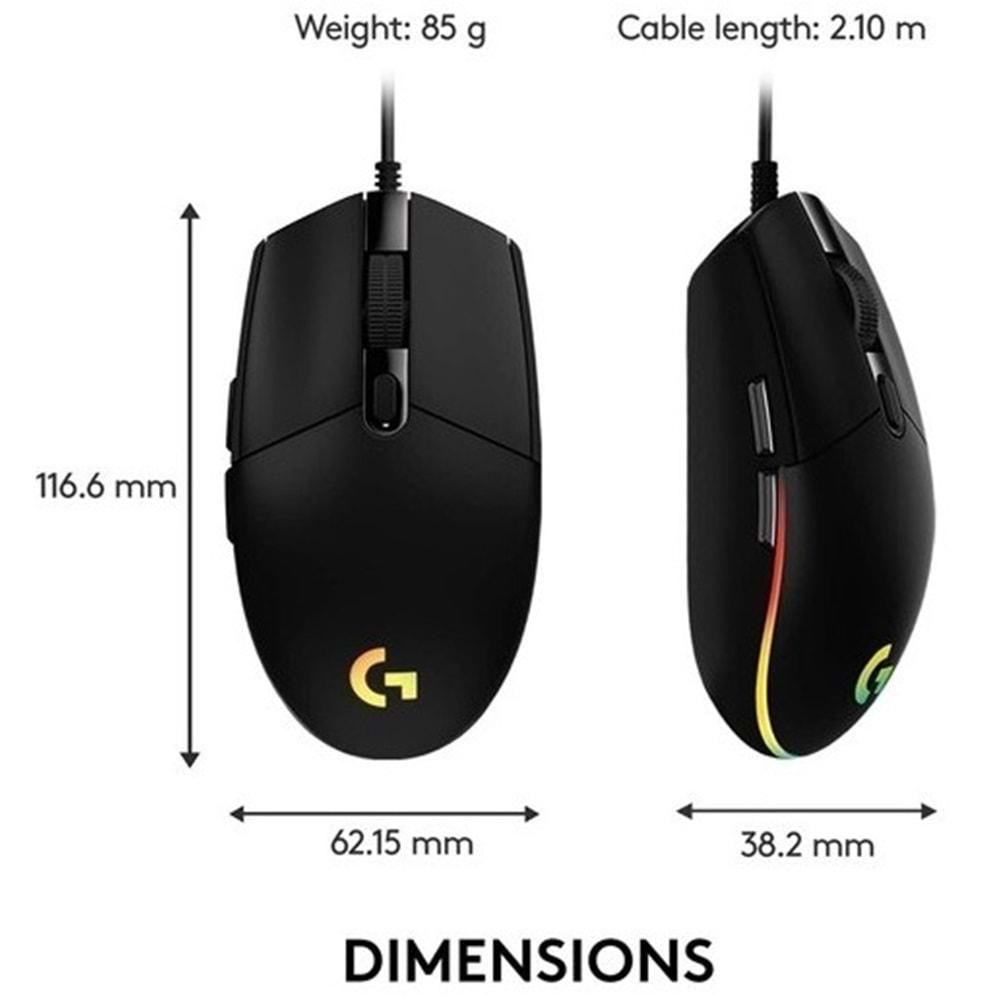 Logitech G G203 Lightsync Lightsync Kablolu Oyuncu Mouse Black