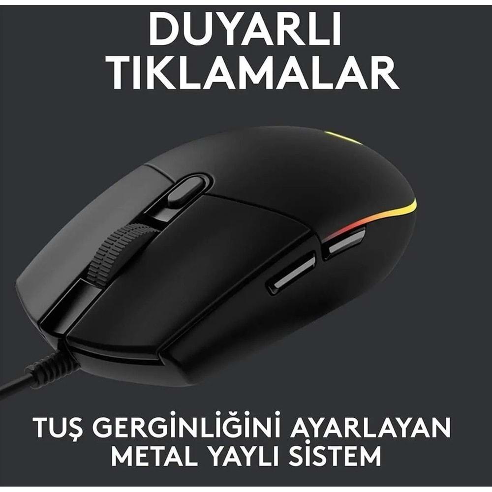 Logitech G G203 Lightsync Lightsync Kablolu Oyuncu Mouse Black