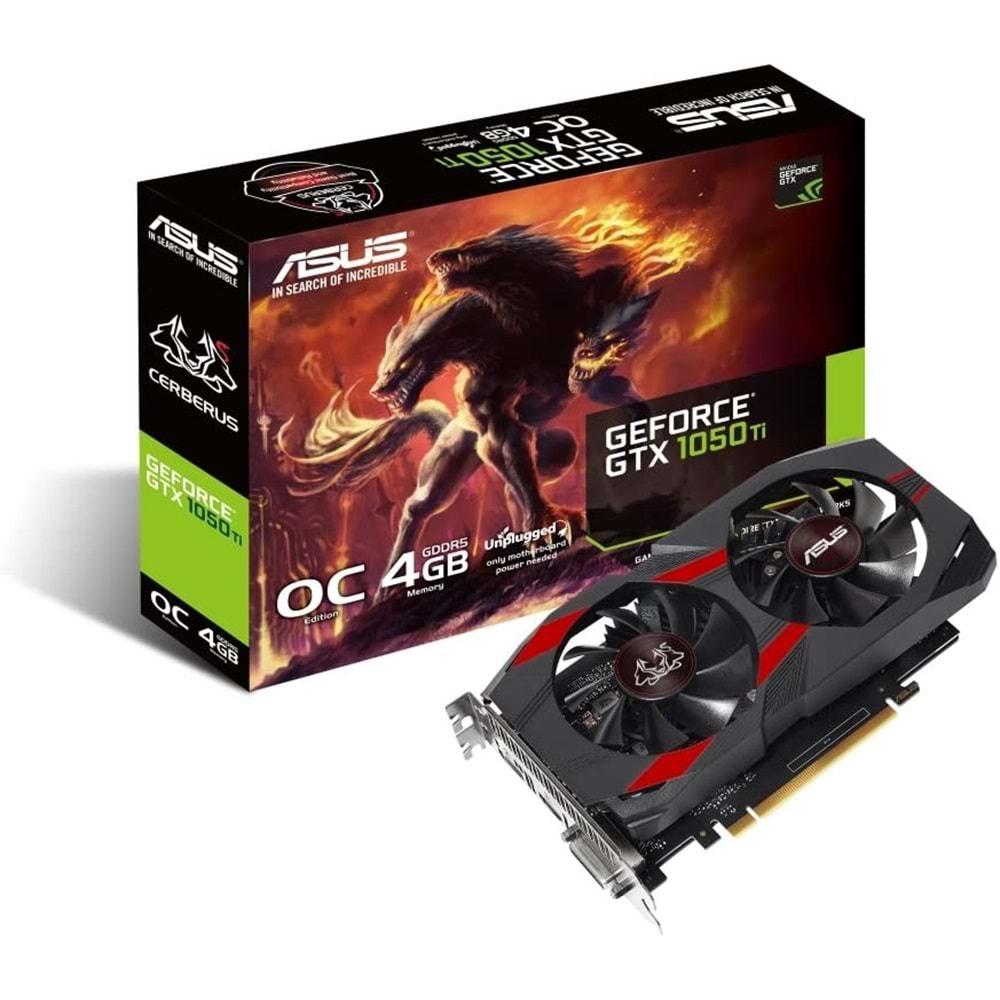 Asus CERBERUS-GTX1050TI-O4G 4GB 128Bit GDDR5 DP,HDMI,DVI 16X