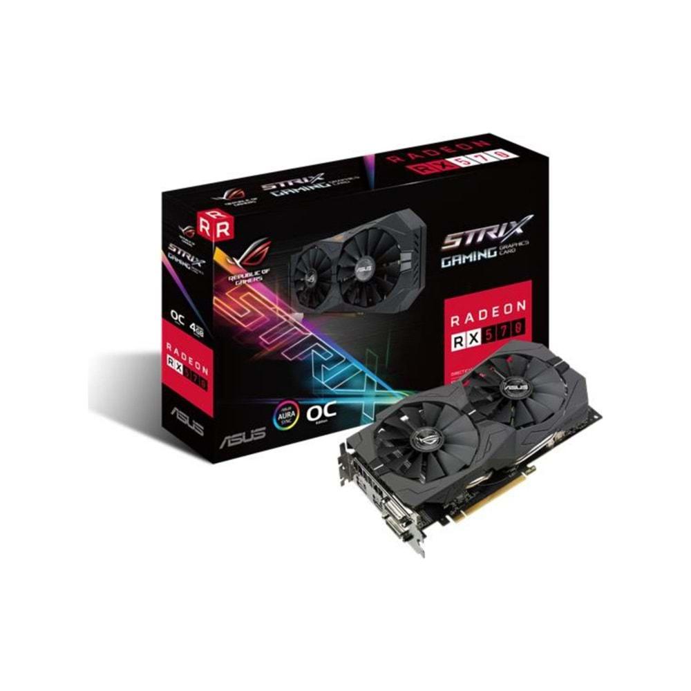 Asus ROG-STRIX-RX570-O4G-GAMING 4GB 256Bit Ekran Kartı