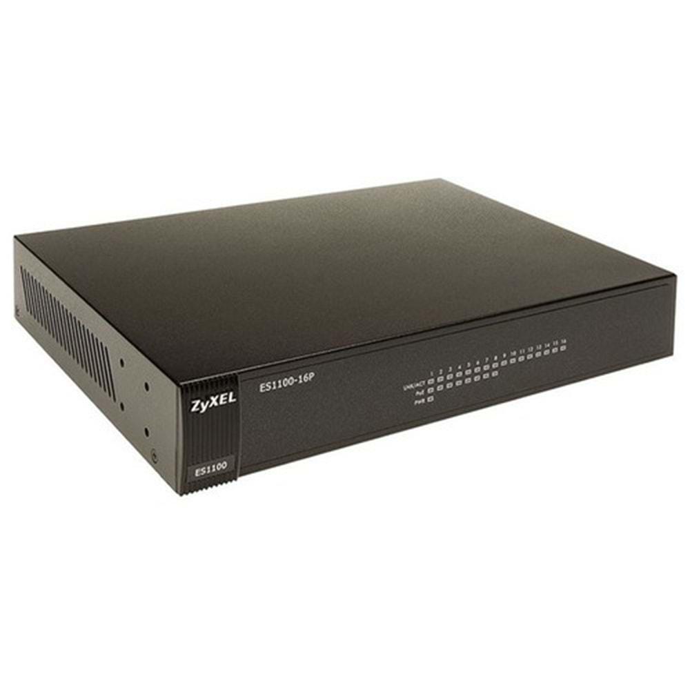 Zyxel ES1100-16P PWR 16Port 8x10/100 8xPOE Port Poe Switch