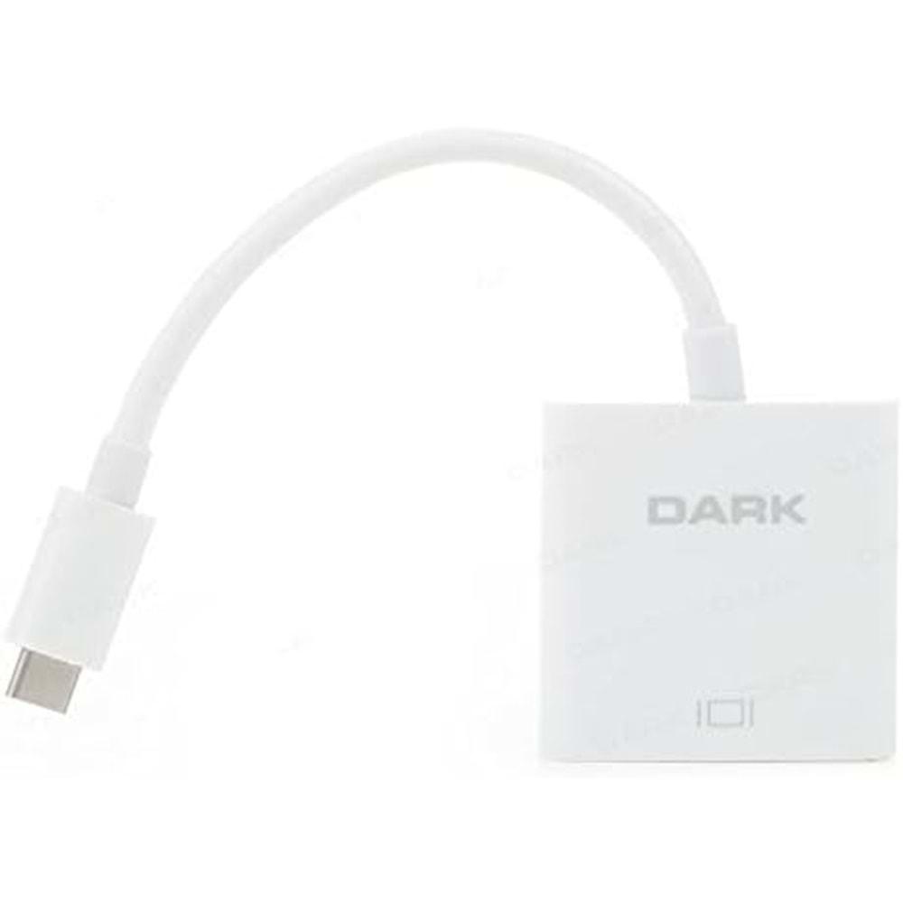 Dark USB 3.1 Type-C den 4K UHD HDMI Dönüştürücü Adaptör (4K 30Hz)(DK-AC-U31XHD)