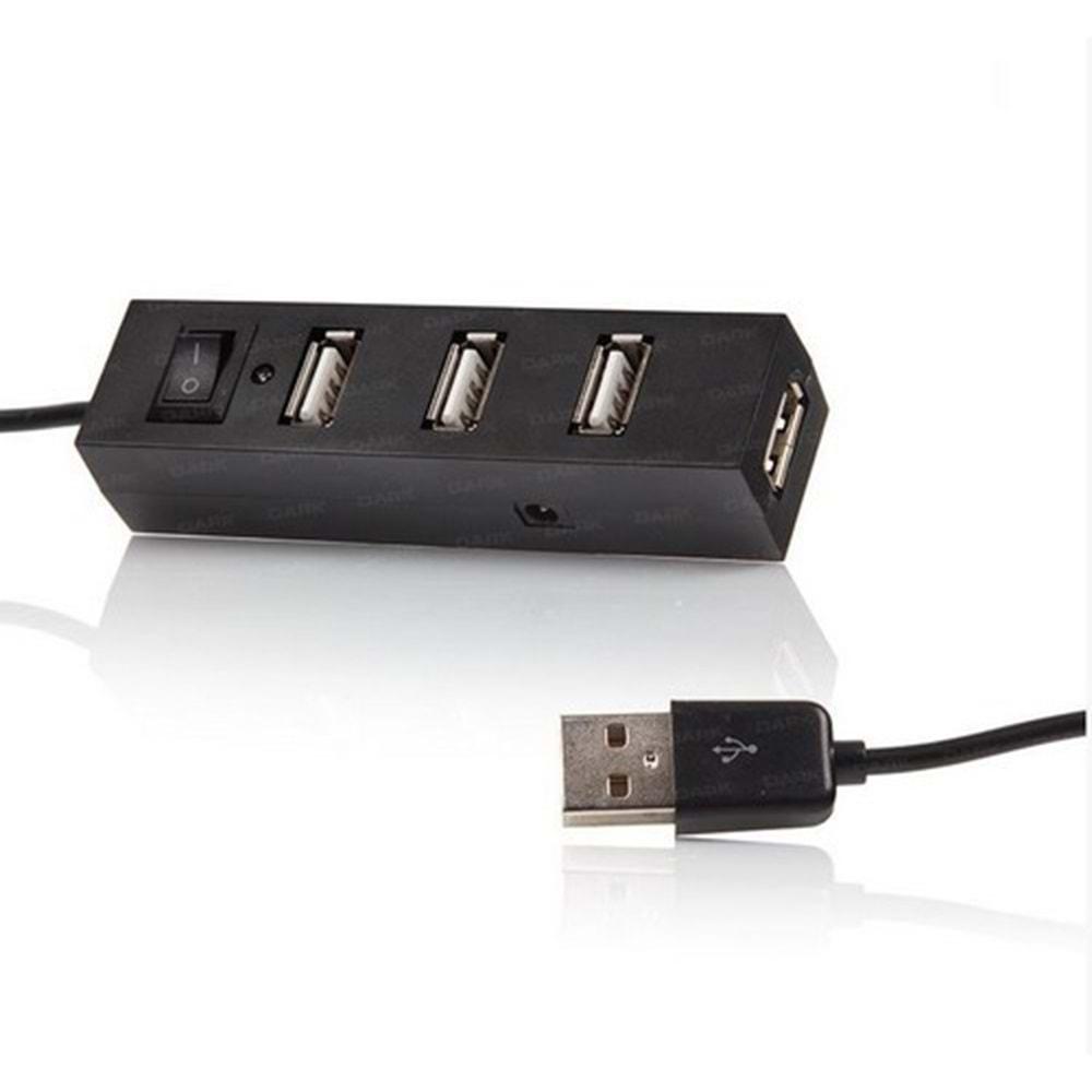 Dark 4 Port Açma/Kapama Butonlu USB2.0 Hub (DK-AC-USB241)