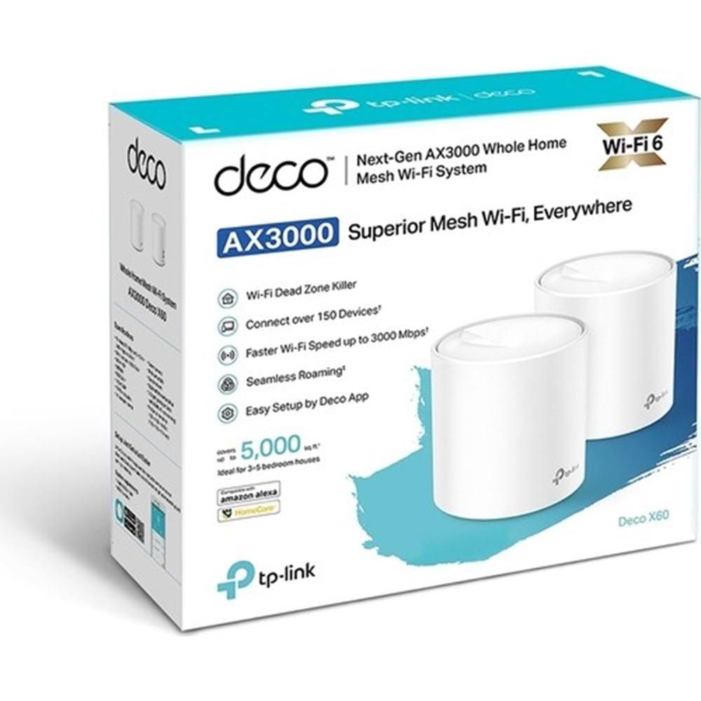 TP-Link Deco X60-2P AX5400 Whole Home Mesh Wi-Fi 6 System 2 Adet