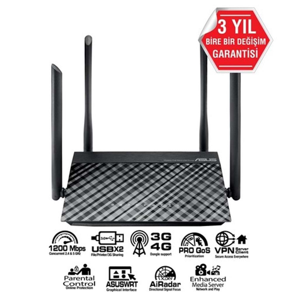 Asus RT-AC1200G Plus AC1200 VPN,EWAN,3G Gigabit Router