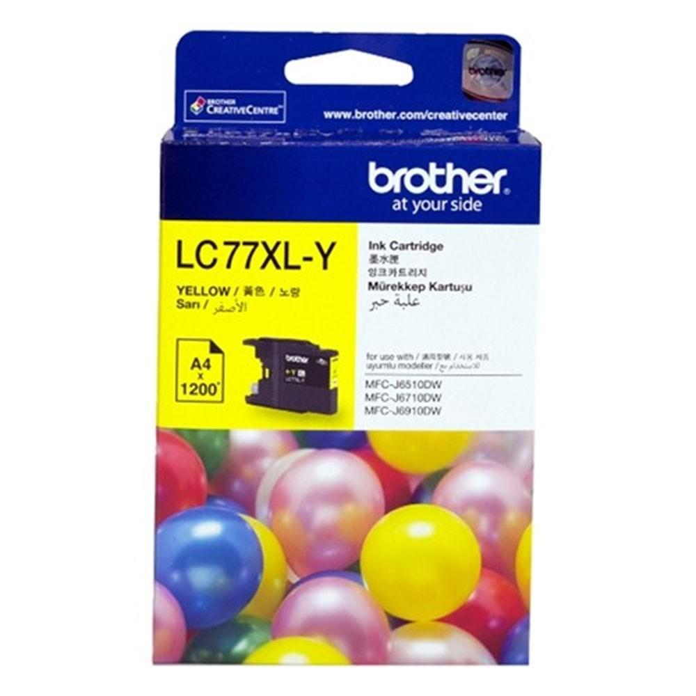 Brother Kartuş LC77XLY Sarı 1200 Sayfa MFC-6710DW