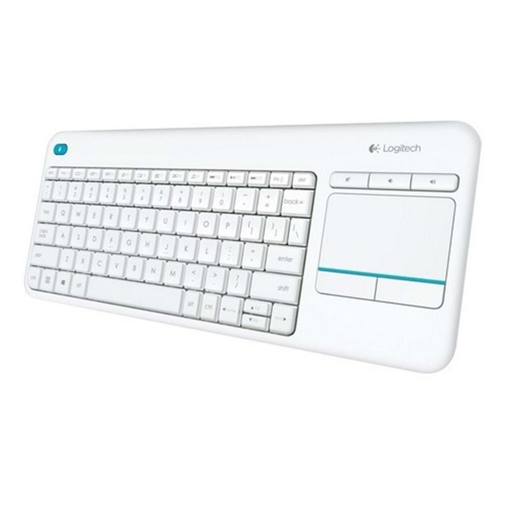 Logitech Kablosuz K400 Plus Touchpad Beyaz Klavye 920-007150