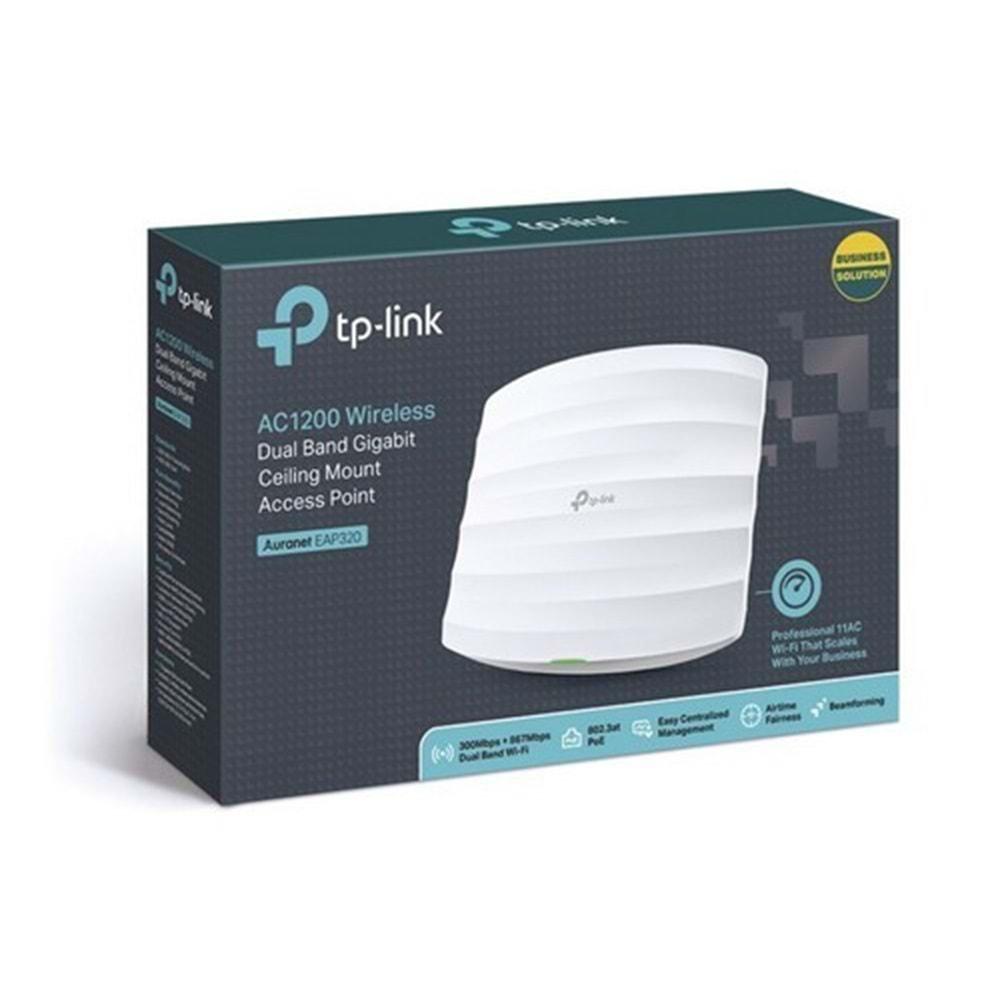 TP-Link EAP320 AC1200 Kablosuz Çift Bantlı Gigabit Tavan Tipi AP