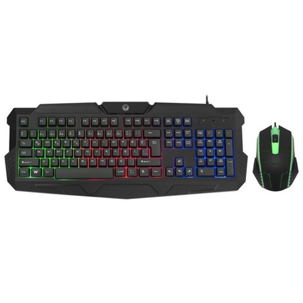 Frisby FK-G440QU GAMEMAX 3 Renkşıklı Klavye & Mouse Set