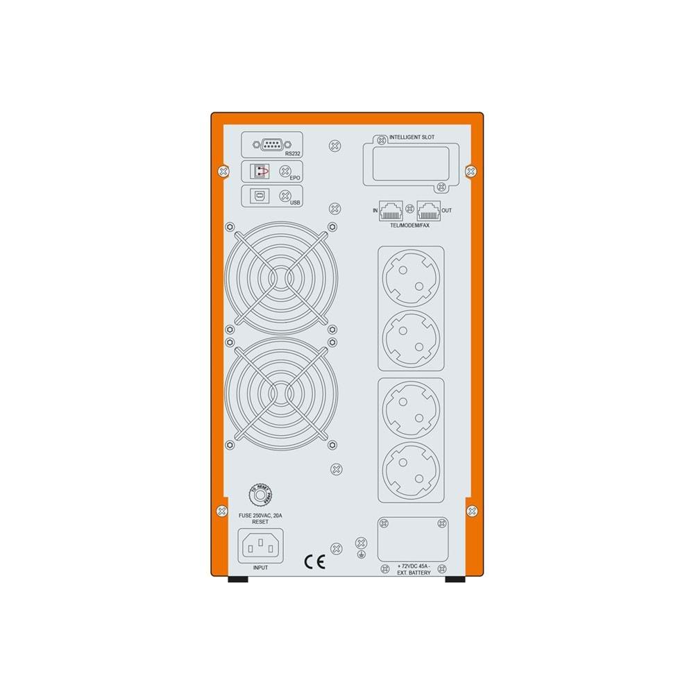Makelsan Powerpack SE 3 KVA 2700W (6x9AH) 5-10 Dk Online Güç Kaynağı (UPS)(V2)