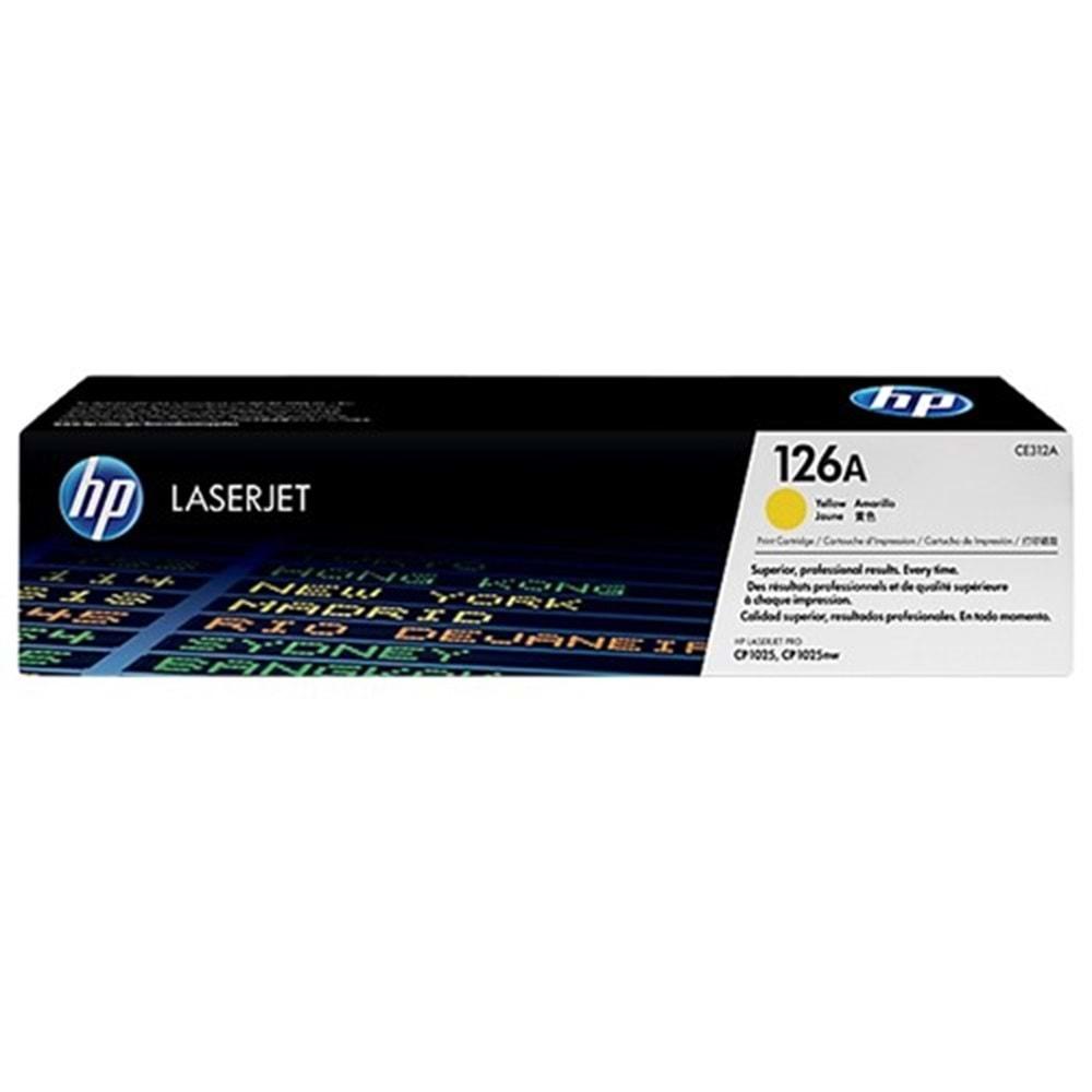 HP 126A 1000 Sayfa Kapasiteli Sarı Orjinal Toner CE312A