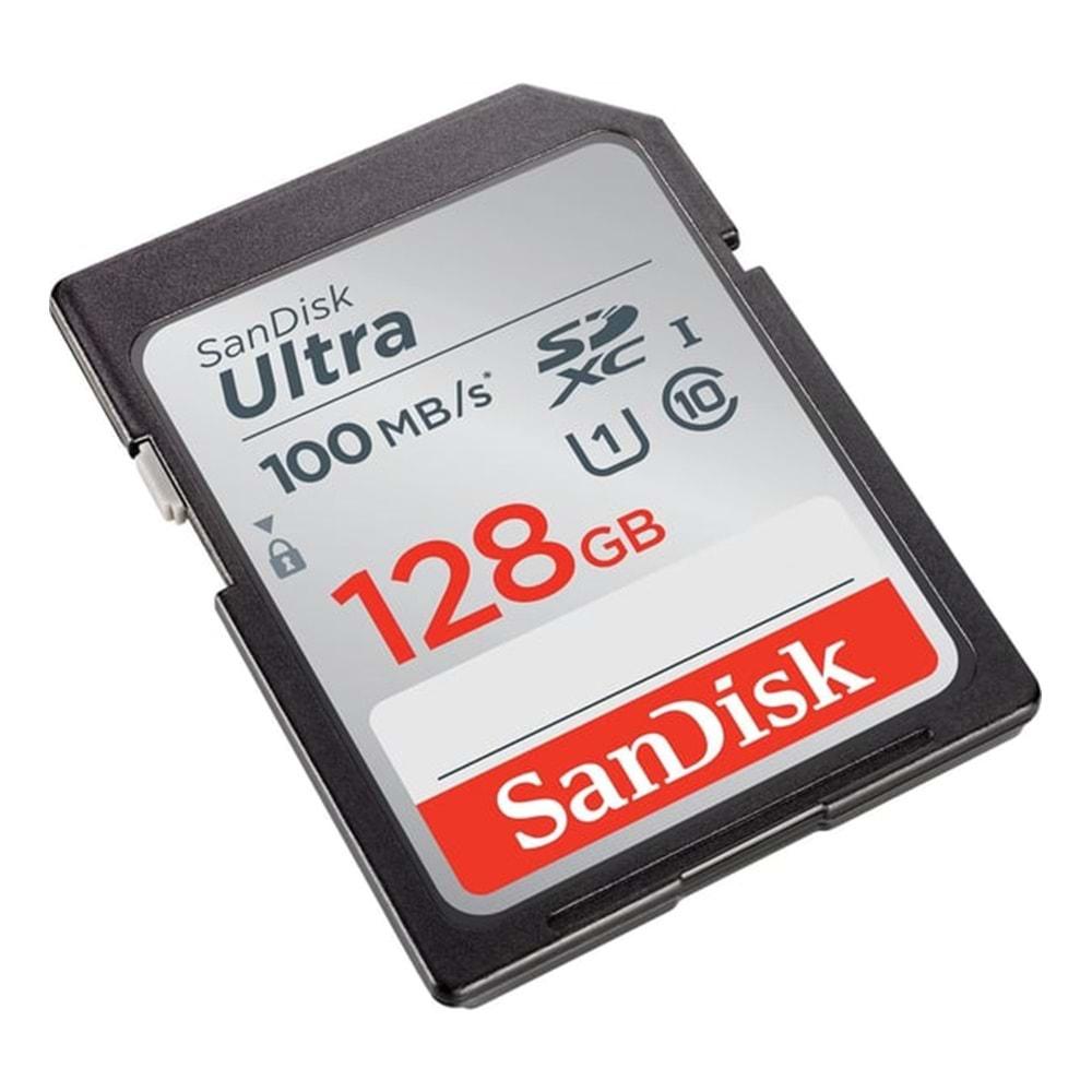 SanDisk FLA 128GB Ultra SDXC 100MB/S classS10 Hafıza Kartı SDSDUNR-128G-GN3IN