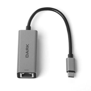 Dark USB 3.1 Type C - 10/100/1000 Gigabit Ethernet Dönüştürücü (DK-AC-U31XGLAN)