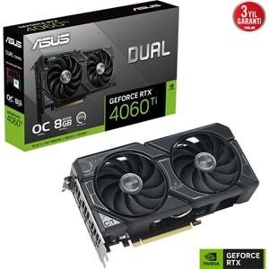 Asus DUAL-RTX4060TI-O8G 8GB GDDR6 128Bit 1XHDMI 3XDP Ekran Kartı