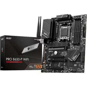 Msi Pro B650-P Wifi DDR5 6000MHz 1XHDMI 1XDP 2XM.2 USB 3.2 ATX AM5 Anakart ( AMD AM5 7000 Serili İşlemci Uyumlu)