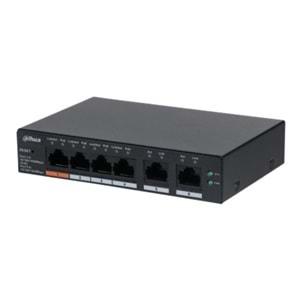 Dahua CS4006-4GT-60 4 Port Gigabit + 1 Port Gigabit Uplink Cloud Yönetilebilir 65W Poe Switch