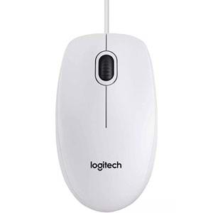 Logitech B100 Nano Mouse Kablolu Beyaz 910-003360
