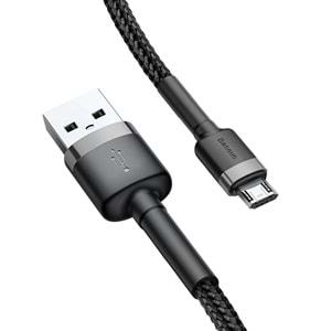 Baseus CAFULE(Siyah) 1 Metre Şarj Kablosu 2.4A USB-Micro USB (CAMKLF-BG1)