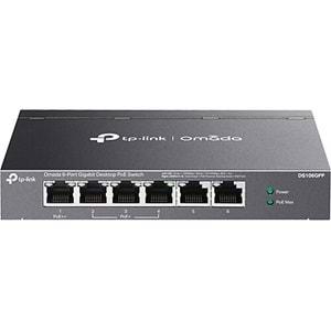 TP-Link Omada DS106GPP 4 Port Gigabit + 2 Port Gigabit Uplink 64W 250 Metre PoE Mesafe Metal Kasa Switch