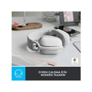 Logitech Zone Vibe 100 Kablosuz Kulaklık Beyaz