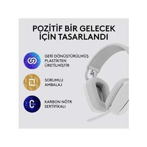 Logitech Zone Vibe 100 Kablosuz Kulaklık Beyaz