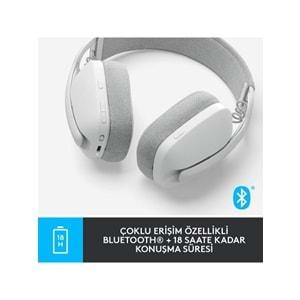 Logitech Zone Vibe 100 Kablosuz Kulaklık Beyaz